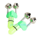 4PCS LED Fishing Rod Bite Alarm Light Twin Bells Clip Alerter Tool Accessory