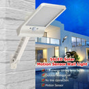 56LED Solar Motion Sensor Wall Light Remote Control Street Lamp (White)
