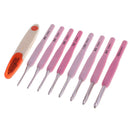 8Pcs Soft Grip Crochet Hook Set with Case and Scissor for Adults 2.5mm-6.0mm