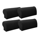 2 Pair Black Stretchy Sofa Armrest Covers Armchair Slipcovers Protector