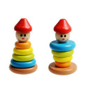 Wooden Tumbler Small Rainbow Tower Ferrules Stacked Puzzle Children Educational