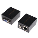 2Pcs VGA Extender Adapter Over to RJ45 Cat5e Cat6 Ethernet Cable Converter