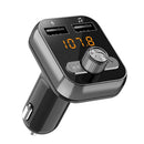 Hands-free Bluetooth 4.2 Car FM Transmitter 2 USB Charger Adapter MP3 Player