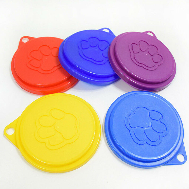 3x Tin Lids Dog Cat Food Can Sized Tins Plastic Lid Dog Covers Standard Gif S7B5