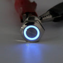 12mm 3V Blue LED Light Metal Waterproof Push Button Momentary Switch SN9F