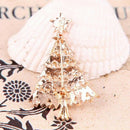 Christmas Brooch Christmas Tree Design Costume Jewellery Sparkly Crystal Ar