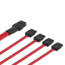 3.3ft Internal Mini SAS SFF-8087 36-Pin to 4 SATA 7-Pin Breakout Cable Red