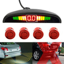 4 Sensors LED Display Car Parking Sensor Kit Radar Monitor System (Red)