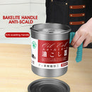 1.7L Stainless Oil Filter Pot Container Can Grease Dripping Strainer Separator