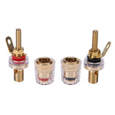 2pcs 4mm Brass Speaker Amplifier Binding Posts Terminals for Banana Plugs hv2n