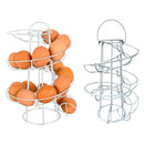 2x Iron Spiraling Egg Skelters Storage Rack Dispenser Space Saver 24 Eggs