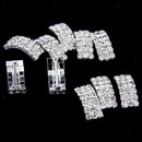 10x Buckles Ribbon Sliders Rhinestone Wedding Invitation Decor Arched Shape