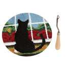 DIY Black Cat Latch Hook Kits for Beginners with Wooden Crochet Hook Needle