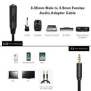6.35mm to 3.5mm Audio Cable 1/4 Male to 1/8 Female Headphone Cord (1.5m)
