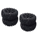 4pcs RC Tires and Wheel Rims Set Foam Inserts 12mm Hub for 1/8 Scale on Road