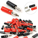 30x Red+Black 4mm Audio Speaker Cable Wire Screw Type Banana Jack Plug Connector