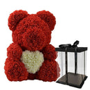 Love Heart Teddy Bear Artificial Flowers Soap Rose Flower Artificial Christ