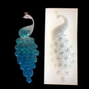 Peacock Shape Silicone  For  Clay Fondant Cake Baking Tools UV Epoxy Handcraf ^