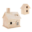Wooden Bird House Perch Wood Paint Cabin for Indoor Cage Hanging Decoration