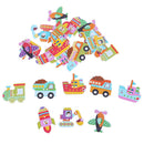 25pcs Mixed Wooden Painted Cartoon Car Decorative Buttons For Crafts DIY SewiME