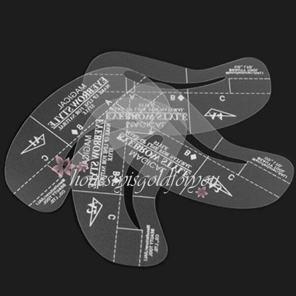 new 4 styles Eyebrow Stencil Kit Template Shape Make-up