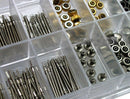 144 Pcs Watch Stem + Crown Parts Assortment Spare Parts Box Set