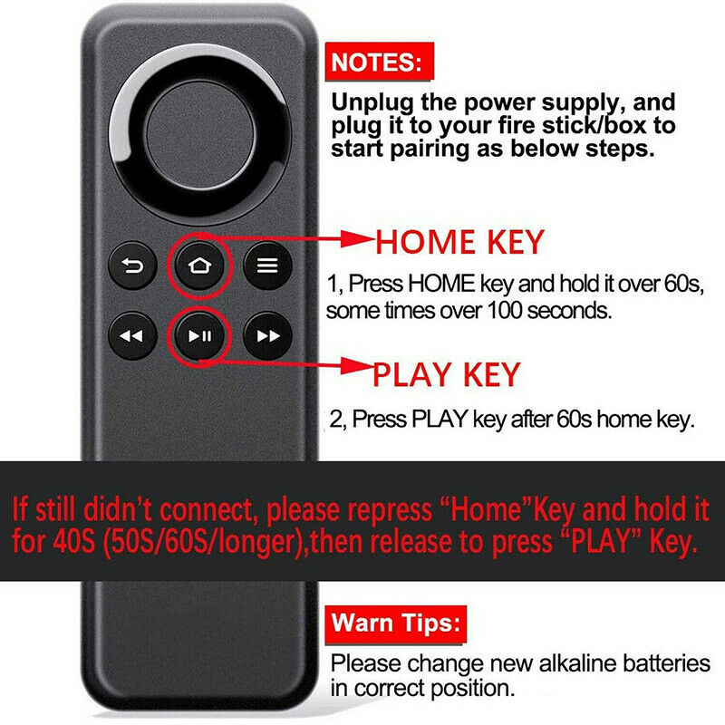 1PC New CV98LM Remote Control Clicker Bluetooth Player for Fire TV StickB_kz
