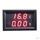 3x 0-100V Volt Meter Digital Ammeter LED Gauge Plastic Amp Tester Red 200A