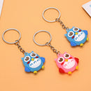 5pcs Cartoon Animal Cute Owl Silicone Kering Keychains Holder Key Chain Gifts FT