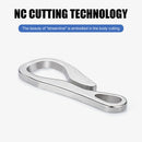 Stainless Steel Hanging Buckle Clip w/Keychain Pocket Key Organizer Holder Clamp
