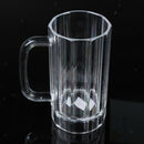 2Pcs Crystal Clear Acrylic Home Unbreakable Plastic Drinking Beer Mug 520ml