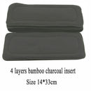 1PC Reusable 4 Layer Bamboo Charcoal Insert Baby Washable Cloth Diaper Nappy Use