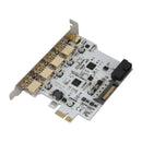Pci-E To Usb3.0 4-Port Type-C Adapter Expansion Card Connector Dual Interfa