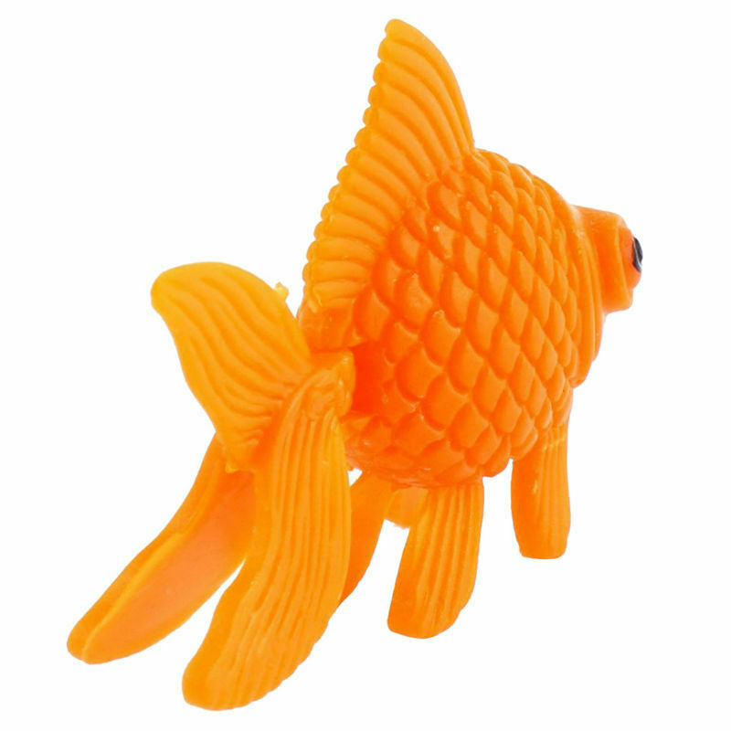 Aquarium Orange Plastic Goldfish Ornament Aquarium Decoration 10 pcs E3J5