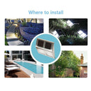 2pcs Waterproof 4 LED Solar Power Wall Lamps Garden Yard Fence Path Night Lights