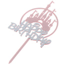 Baking Cake Decoration Acrylic Castles Cake Topper Happy Birthday Cupcake ToA3C
