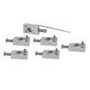 Pack of 6 Brass Electric Guitar Roller Bridge Tremolo Saddles Nickel Plating