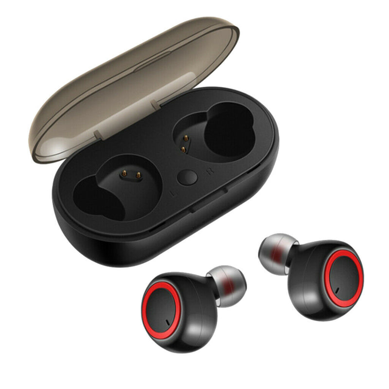 Wireless Bluetooth Earphones Headphones Earbuds Built-in Mic w/ Charging Case