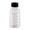 1pcs 50ml Scale lab glass vials bottles clear containers with black screw cap0K