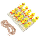 10Pcs/lot duck DIY Clothes Paper Peg Stationery Wooden Photo Clip Craft Clips