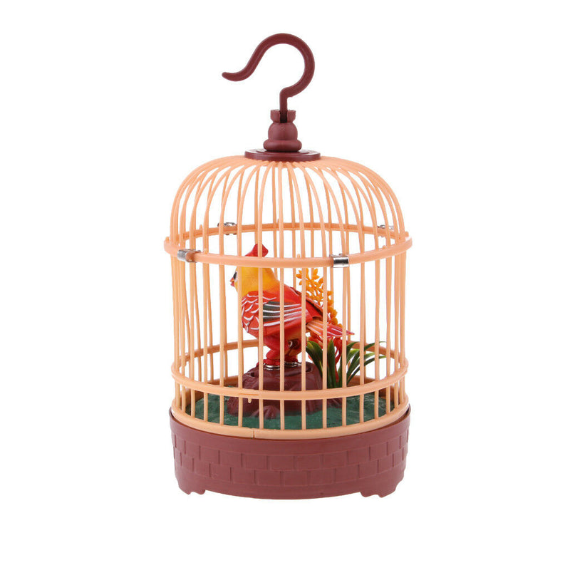 ElectricToys Singing Sounding Birds with Birdcage Electric Parrot Birds Toys