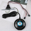 Desktop PC case switch with dual USB ports + power reset button + LED lights ME