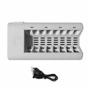 EU Plug 8 Slots Smart Charger AA AAA Ni-MH/ Ni-Cd Rechargeable Battery New