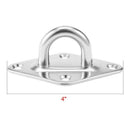 304 Stainless Steel 10mm Thick Ring Sail Shade Pad Eye Plate Marine Boat Ri D1J7