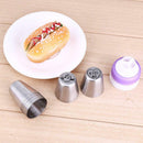 8pcs Icing Piping Tips Nozzles Cake  Fondant Embossed Decor Baking Supplies