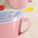 Stainless Steel Kids Noodles Bowl with Spoon for Ramen Soup Rice Snack Pink