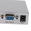 2 Ports VGA XGA SVGA Video Splitter Box PC Laptop to TV LCD Monitor Display