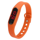 Fashion child movement Silica gel LED Watch Orange