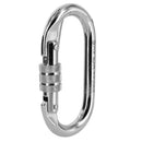 25KN Abeseiling Rock Tree Climbing Carabiner Steel Screw Locking Equipment