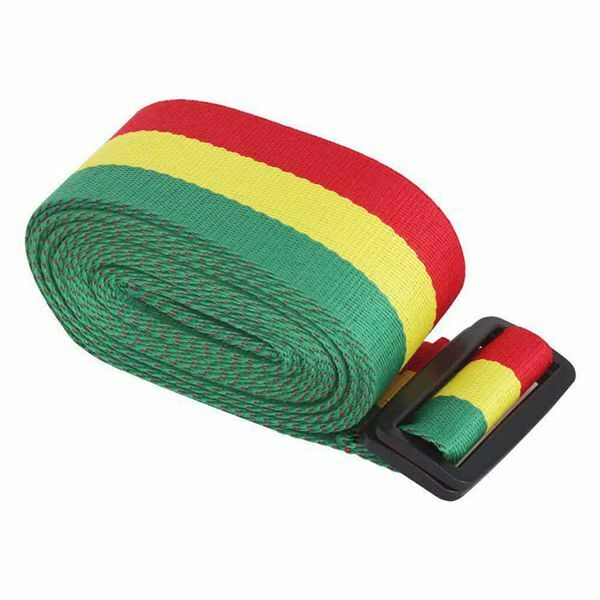 Adjustable Pure Cotton Rainbow African Drum Strap 5Cm Width 3.2M Length Dje
